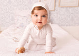 Mini Label Girls Geometrical Printed Footie Set - White