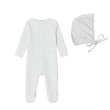 Mini Label Boys Geometrical Printed Footie Set - White