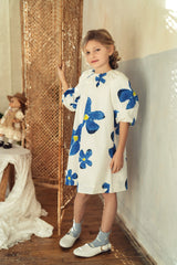 Pompomme Puffy Sleeved Dress