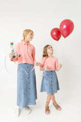 Nou Nelle Stamp Tee Coral