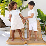 Jaybee Striped Panel Dress