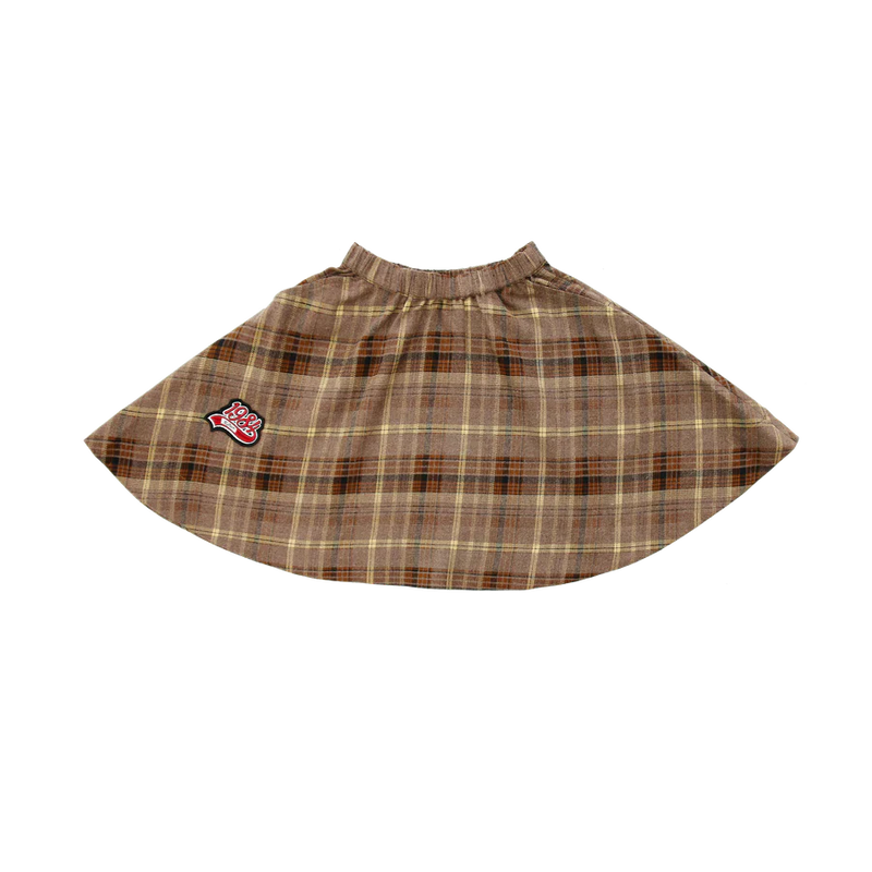 Coco Blanc Plaid Graphic Skirt
