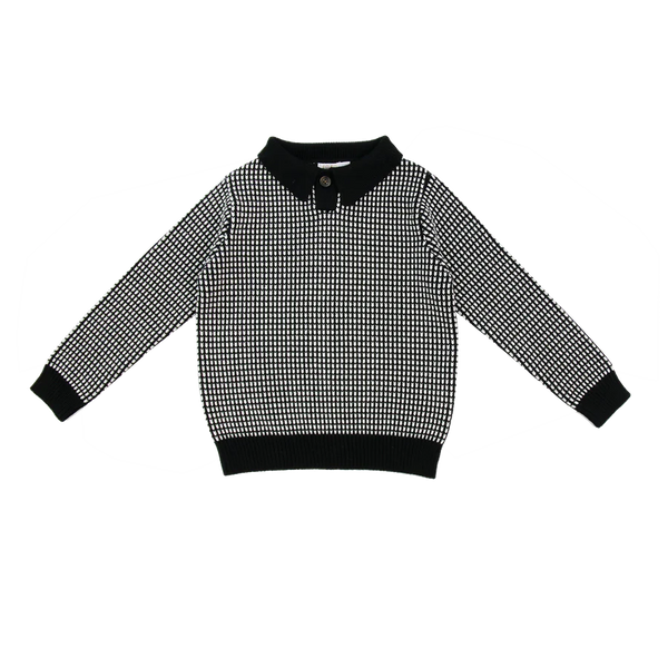 Coco Blanc Boys Collared Sweater