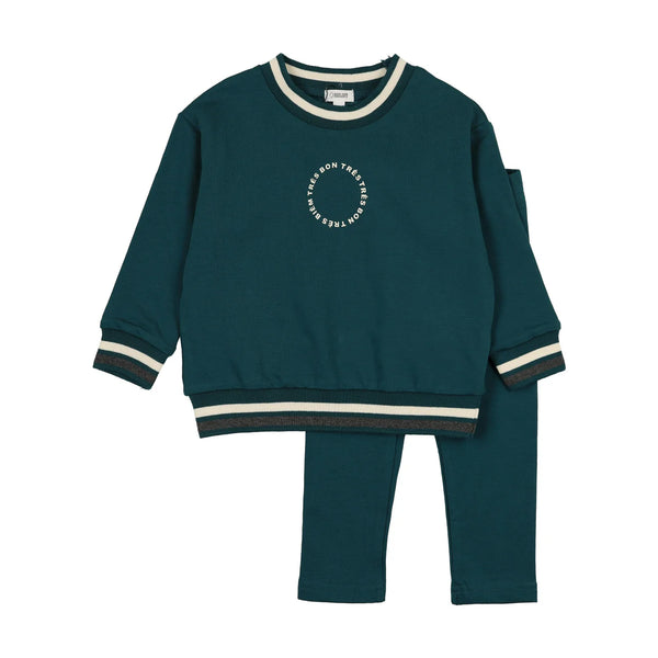 Bonjoy Tre Bon Sweatshirt Set Slate Blue