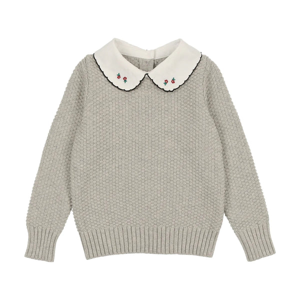Bonjoy Peter Pan Collar Knit Top