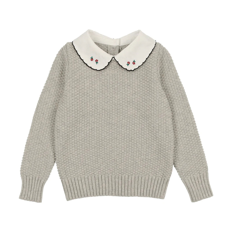 Bonjoy Peter Pan Collar Knit Top
