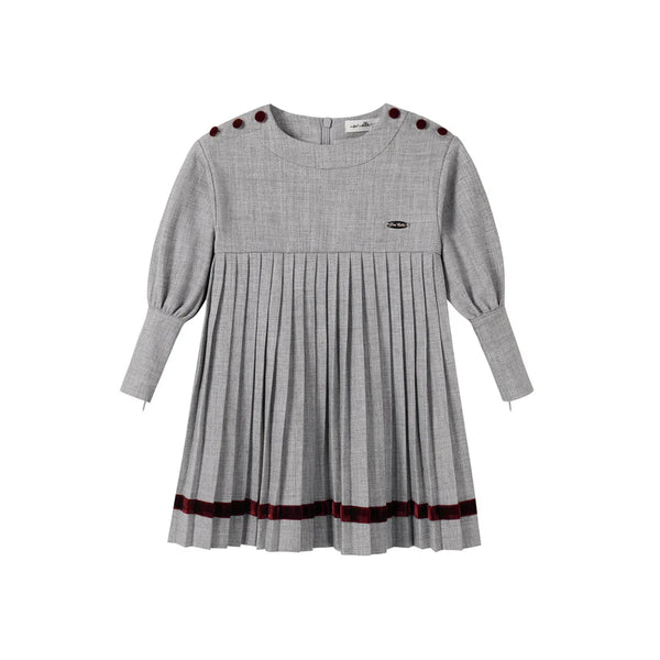 Nou Nelle Pleated Button Dress