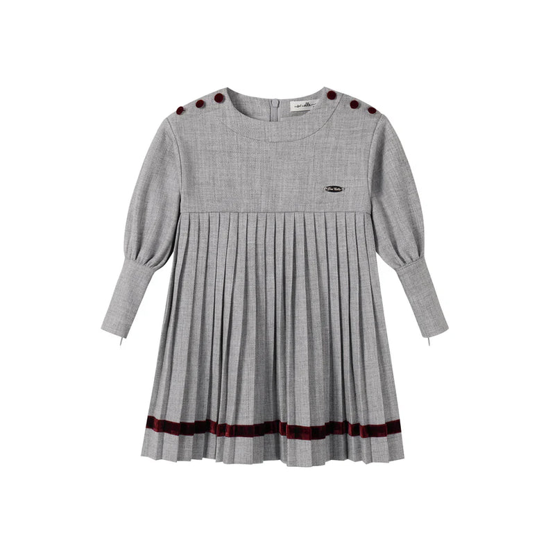 Nou Nelle Pleated Button Dress