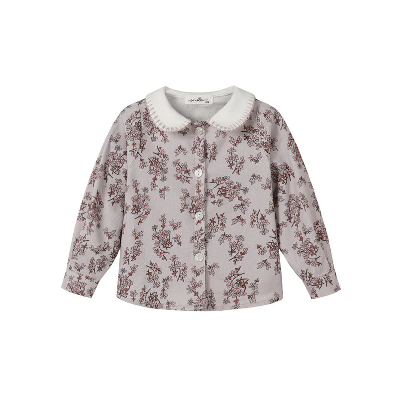 Nou Nelle Corduroy Floral Shirt and Leggings