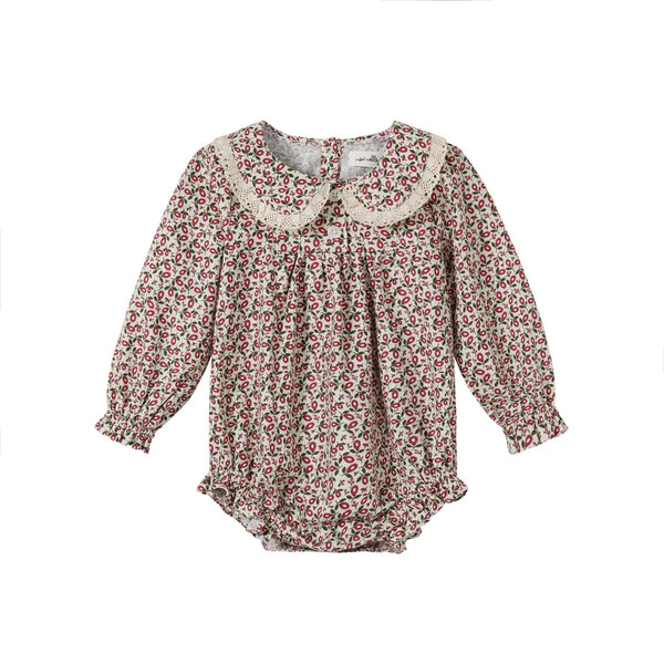 Nou Nelle Floral Magenta Romper