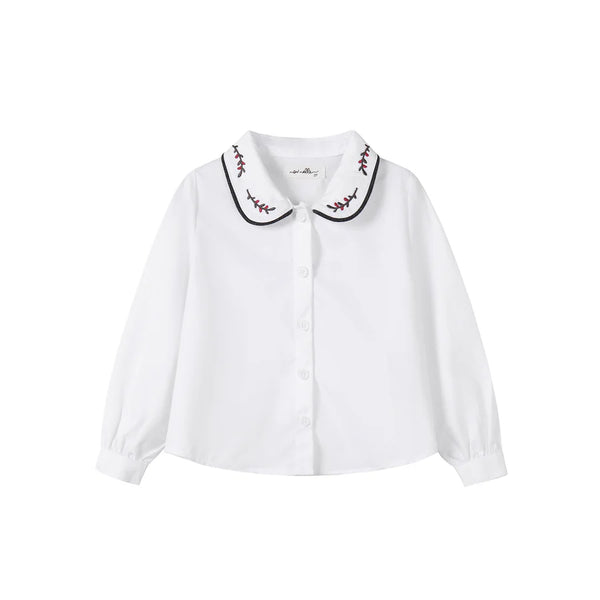 Nou Nelle Embroidered Magenta Blouse