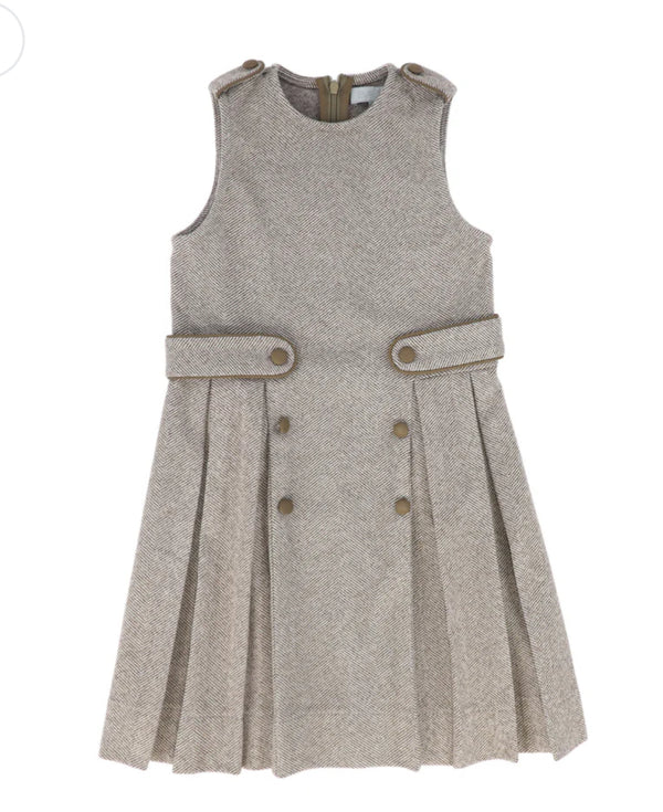 BACE Herringbone Button Detail Dress