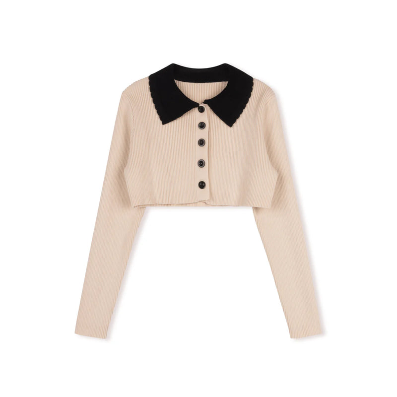Velvette Label Collar Sweater