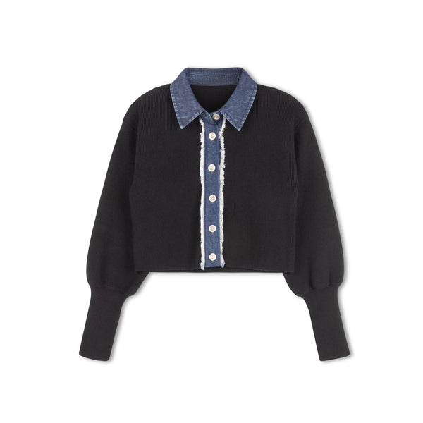 Daintti Denim Collar Sweater