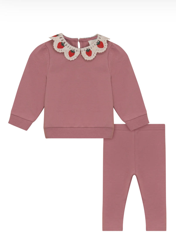 Pompomme Embroidered Crochet Collar Set