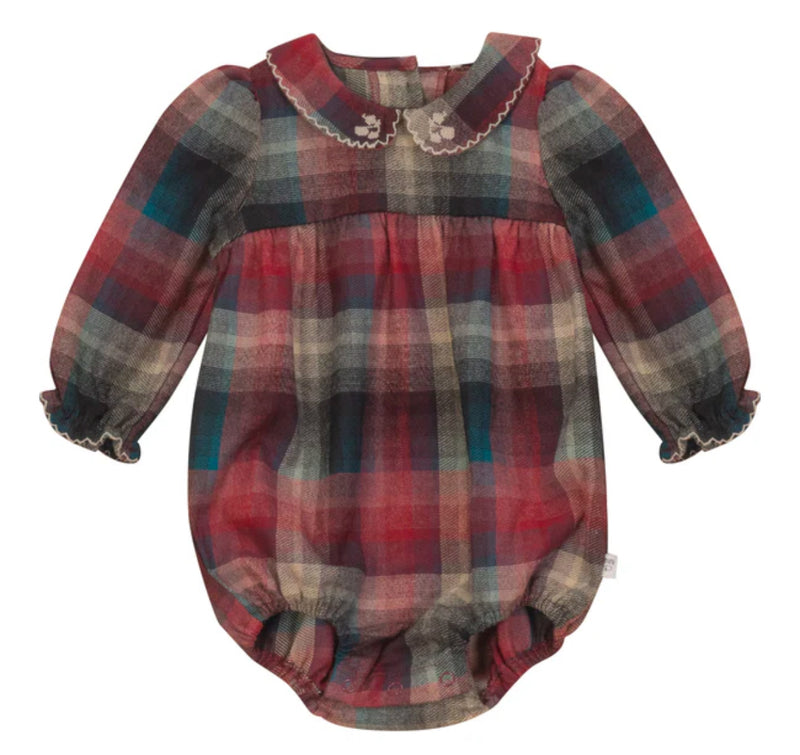 Pompomme Plaid Romper