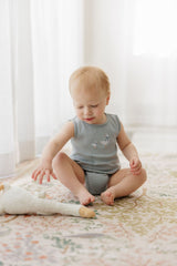 Elys & Co Cross Stitch Duckling Collection Romper - Blue