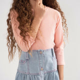 Teela Stitch Denim Skirt