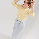 Teela A-line Denim Maxi Skirt