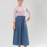Teela Mauve Stripe Ribbed Tee