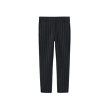 Harper James Pinstriped Texture Pants - Navy