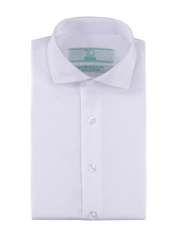 T.O. Green Label White Shirt - SHORT SLEEVE