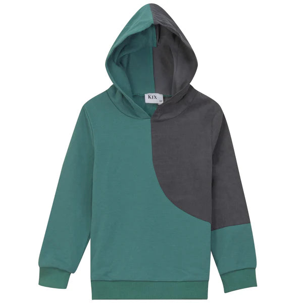 Kix Corduroy Color Block Hoodie