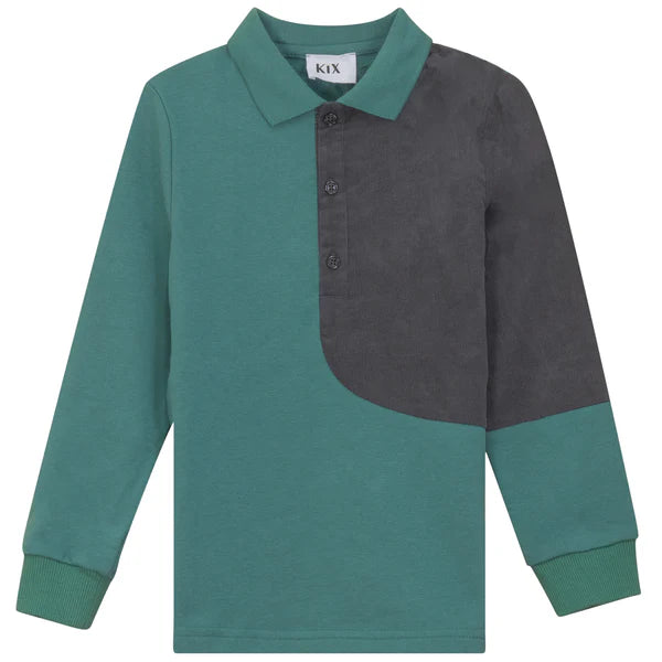 Kix Corduroy Color Block Polo