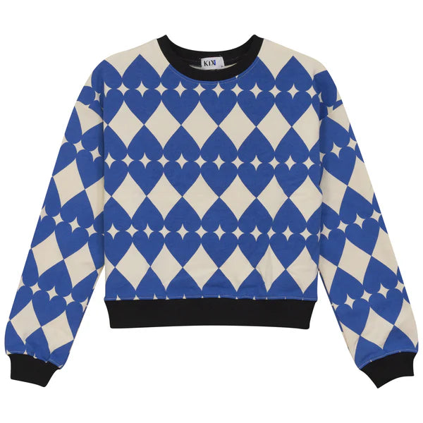 Kix Hearts Print Sweatshirt