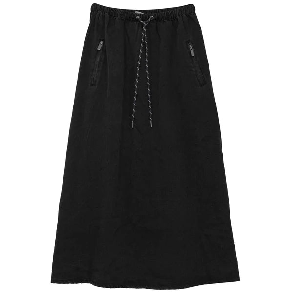 Kix Zipper Pocket Full Skirt Black