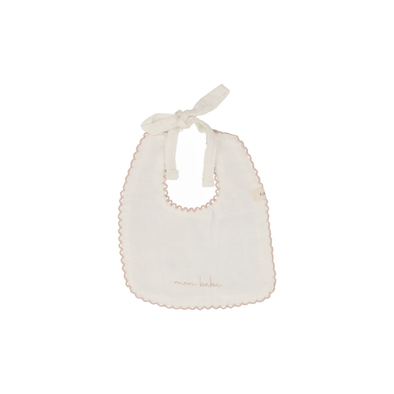 Lilette Edged Muslin Bib Girls
