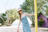 Lil Legs Denim Maxi Slip Dress Blue Tencel