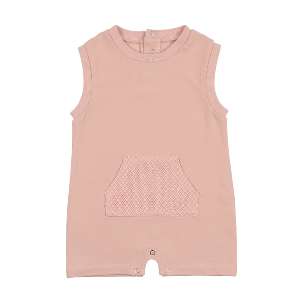 Montee Mesh Sport Romper Mauve