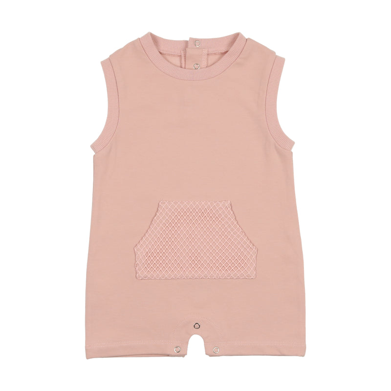 Montee Mesh Sport Romper Mauve