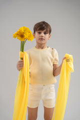 Teela Yellow Knit Boy Sweater
