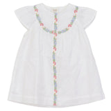 Mini P Crossed Stitched Embroidered Linen Dress