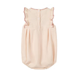 Nou Nelle Peach Embroidered Romper