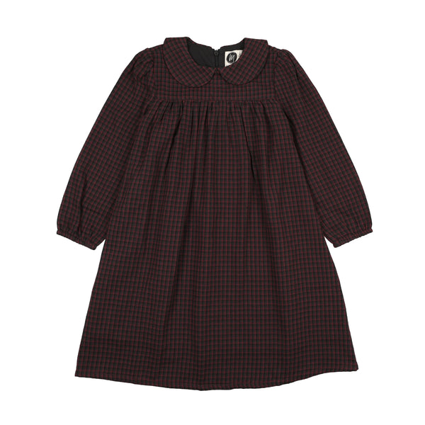 Maniere Plaid Collar Dress