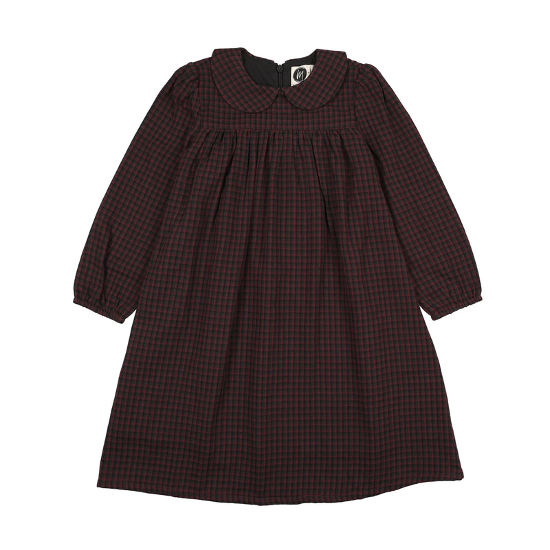 Maniere Plaid Collar Dress