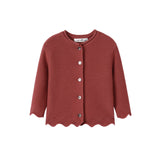 Nou Nelle Scallop Cardigan - Rust
