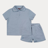 Orange Dimanche Textured Boys Set