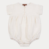 Orange Dimanche Linen Boys Romper