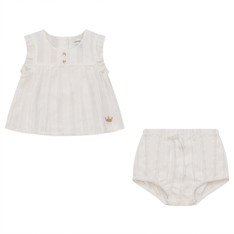 Charlotte & George Gold Button Baby Girl Set