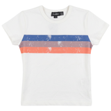 Puddles Multi Color Stripes Print TShirt
