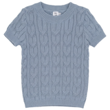 Mr. Mr. Boys Mix Cable Knit Sweater - Blue Grey