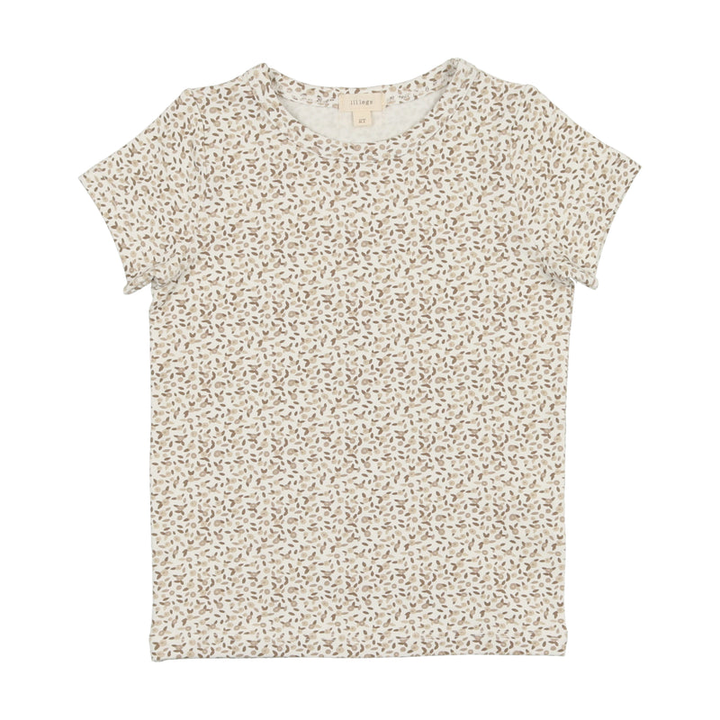 Analogie Short Sleeve Tee Taupe Floral
