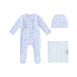 Mini Label Toile Garden Layette Set Boys