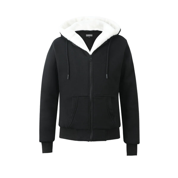 T.O. Removable Fur Hoodie - White