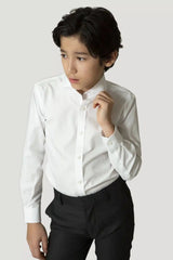 T.O. Boy's Green Label White Non-Iron Dress Shirt