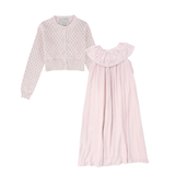 Bace Pointelle Crop Cardigan Maxi Dress Set